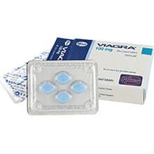 Embalagem de Viagra® 100mg Sildenafil 4 comprimidos revestidos por película