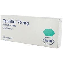 Embalagem Tamiflu (Oseltamivir) 75 mg, 10 cápsulas
