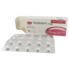 Pacote de Vesicare® 10mg revestido por película 30 comprimidos com um folheto do doente
