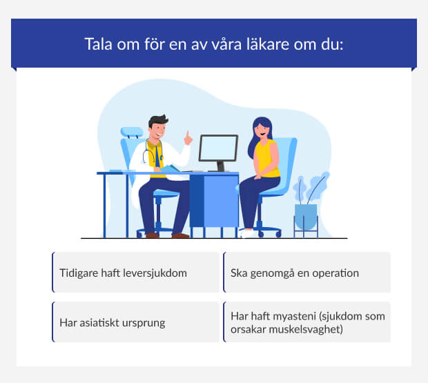 Säkerhetsåtgärder när du tar Simvastatin