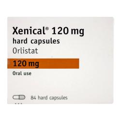 Ett paket med 84 Xenical® -kapslar innehåller 120 mg orlistat