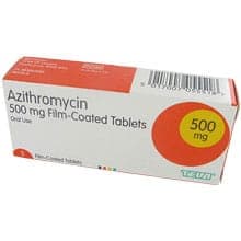 Azitromycin Teva -paket med filmbelagda 500 mg azitromycintabletter