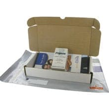 Pack med propecia finasterid tabletter med patientinformation.