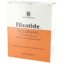 Paket med flixotid Accuhaler 100 mikrogram (Fluticason Propionate)