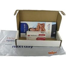 Paket med Vesicare® 10 mg film -belagda 30 tabletter med en patients broschyr